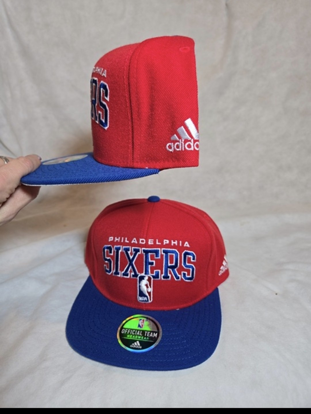 Adidas Philadelphia Sixers Red & Blue Snapback Hat